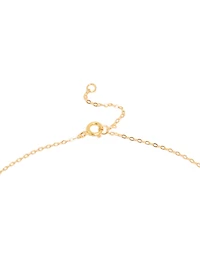 Gold Plated Sterling Silver Bubble Letter M Necklace