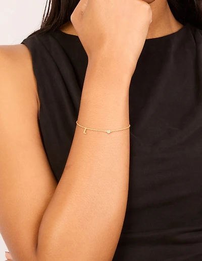 Bracelet en zircone cubique en argent sterling plaqué or