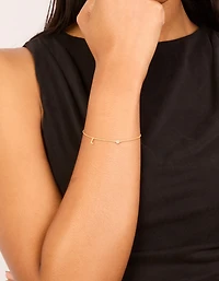 Bracelet en zircone cubique en argent sterling plaqué or