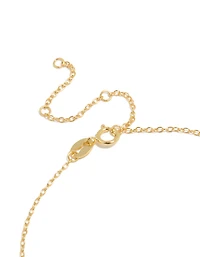 Gold Plated Sterling Silver Cubic Zirconia Letter L Bracelet