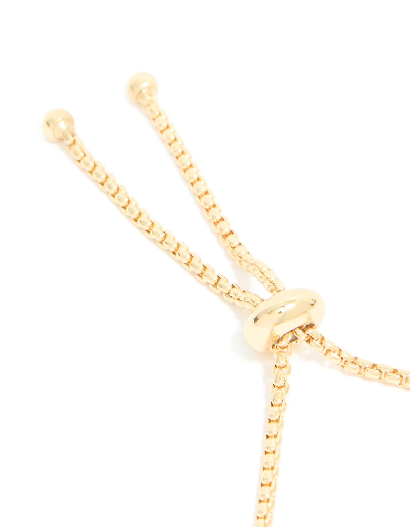 Bracelet classique épais à bascule épais plaqué or