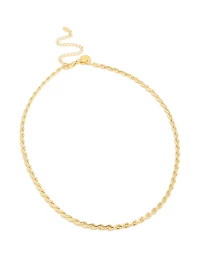 Collier de chaîne en maillon en forme de goutte d’eau en acier inoxydable plaqué or et imperméable