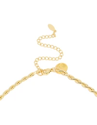 Collier de chaîne en maillon en forme de goutte d’eau en acier inoxydable plaqué or et imperméable