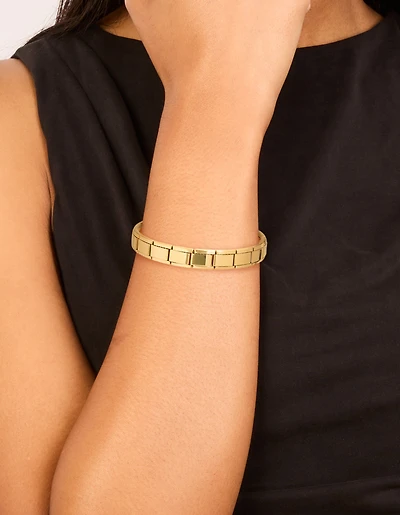 Waterproof Gold Plated Stainless Steel Stretch Watch Link Bracelet