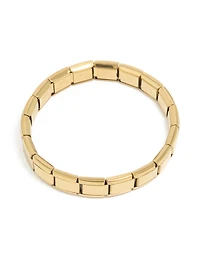 Waterproof Gold Plated Stainless Steel Stretch Watch Link Bracelet