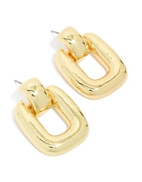 Boucles d’oreilles classiques en laiton plaqué or