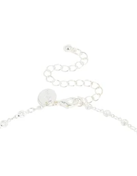 Collier en Y en cercle cubique en zirconie plaqué argent