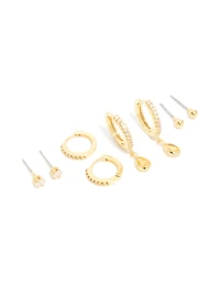 Boucles d’oreilles en pierre de naissance en pierre de naissance en laiton en laiton plaqué or en citrine cubique en zircone de novembre