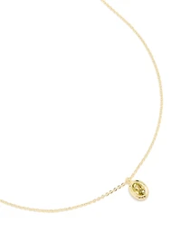 Gold Plated Brass Peridot Cubic Zirconia August Birthstone Necklace