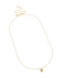 Gold Plated Brass Peridot Cubic Zirconia August Birthstone Necklace