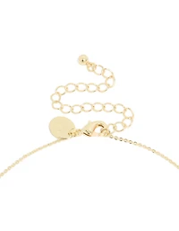 Gold Plated Brass Peridot Cubic Zirconia August Birthstone Necklace