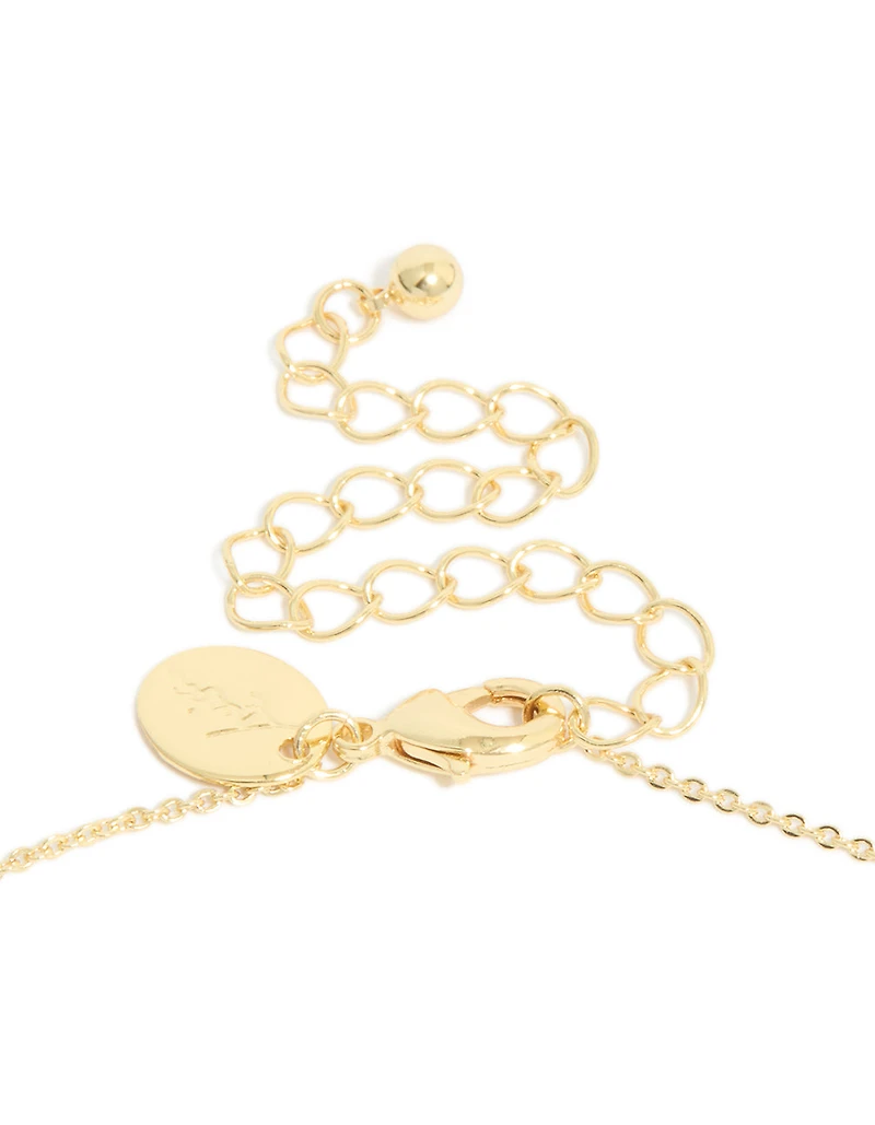 Collier de pierre de naissance en laiton tanzanite en laiton plaqué or