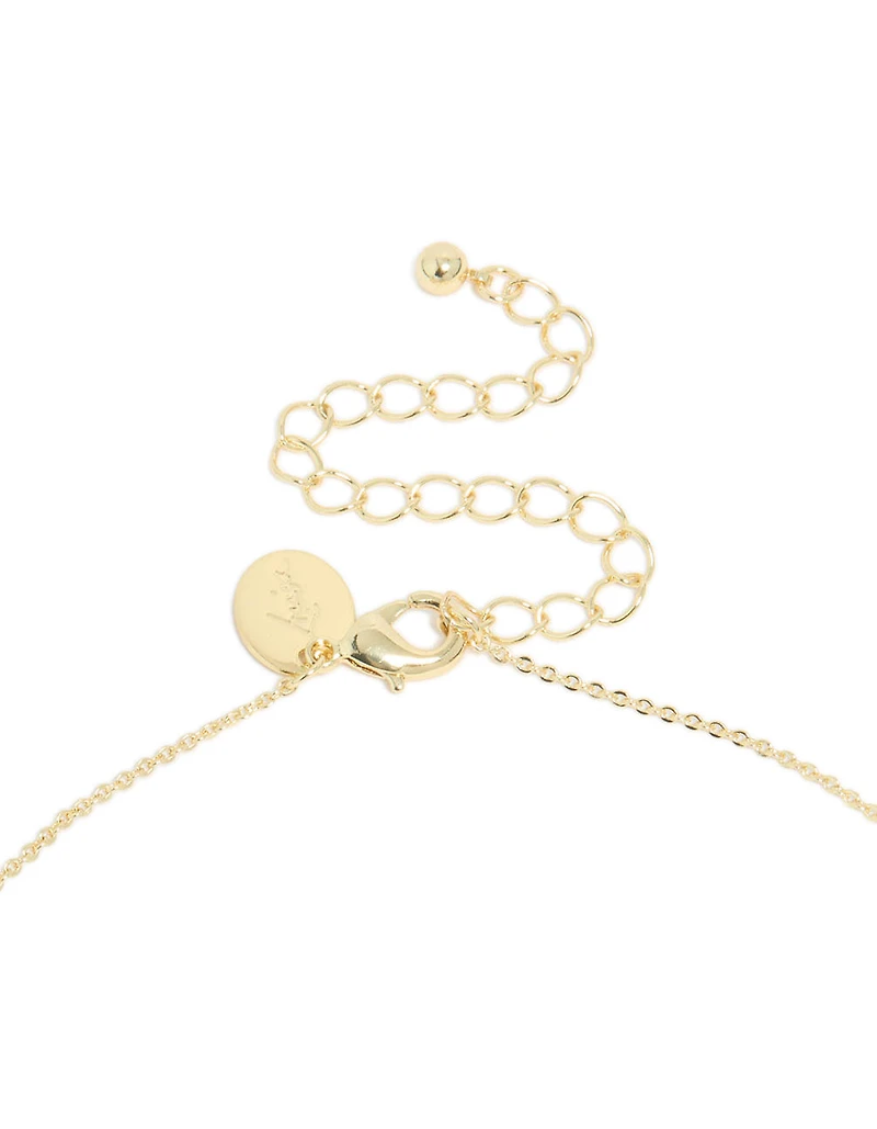 Gold Plated Brass Citrine November Birthstone Necklace