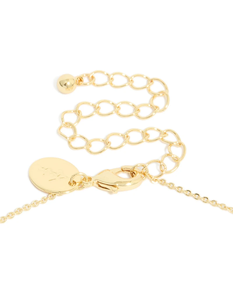 Collier de pierre de naissance en laiton aquamarine en zircone cubique de marche en laiton doré