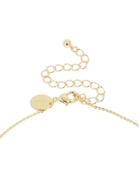 Gold Plated Brass Amethyst Cubic Zirconia February Birthstone Necklace