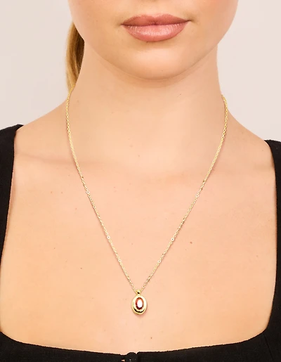 Collier de pierre de naissance en zirconie cubique en laiton en laiton plaqué or
