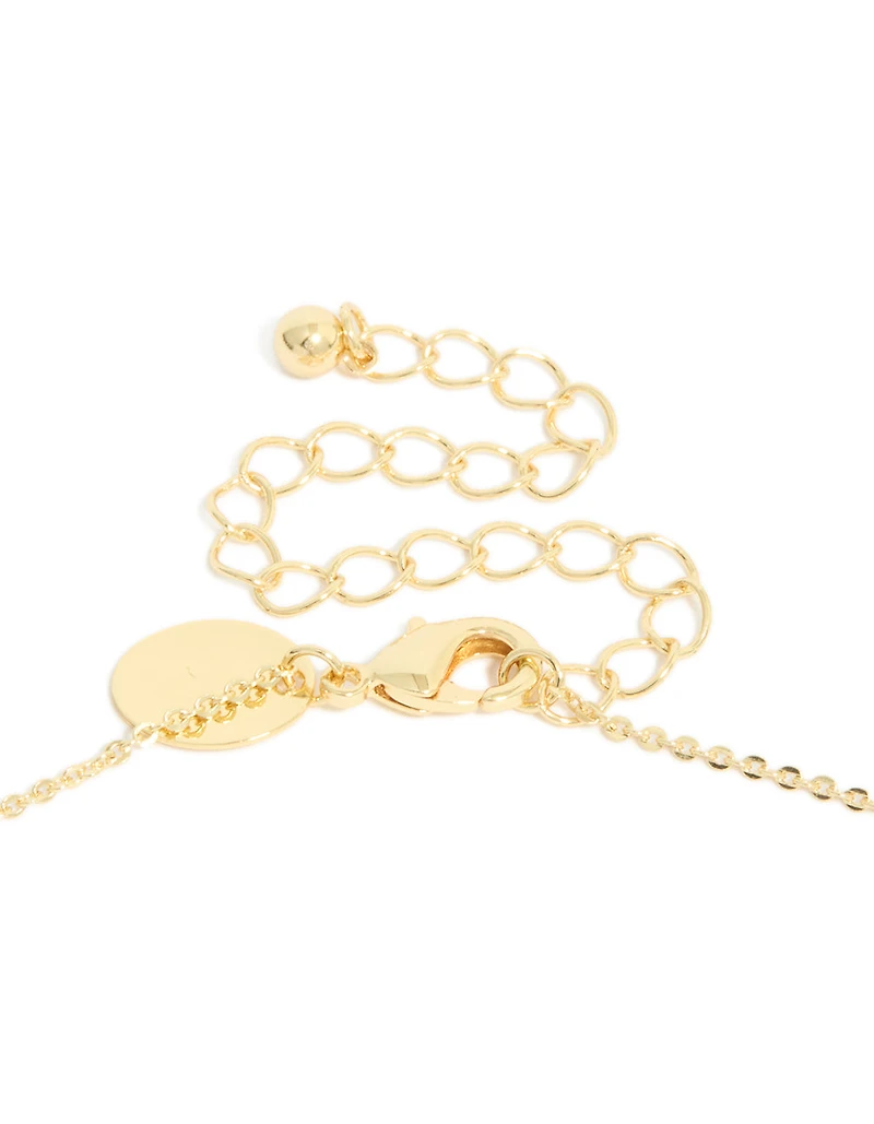 Collier de pierre de naissance en laiton plaqué or améthyste lumineux en zircone cubique