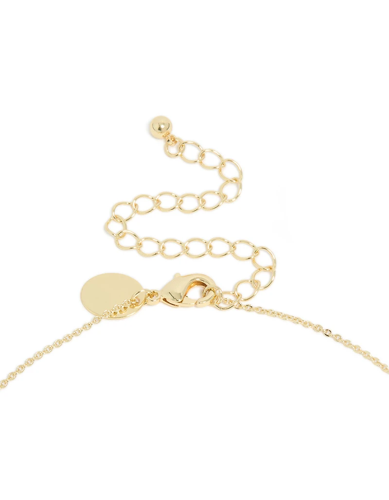 Gold Plated Brass Emerald Cubic Zirconia May Birthstone Necklace