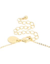 Collier de pierre de naissance en zircone cubique en laiton plaqué or