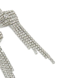 Boucles d’oreilles en zigzag brillantes en argent Diamante