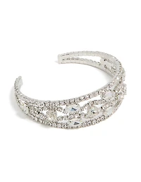 Menotte de poignet élégante Silver Diamantes