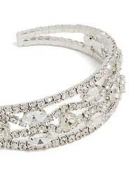 Menotte de poignet élégante Silver Diamantes