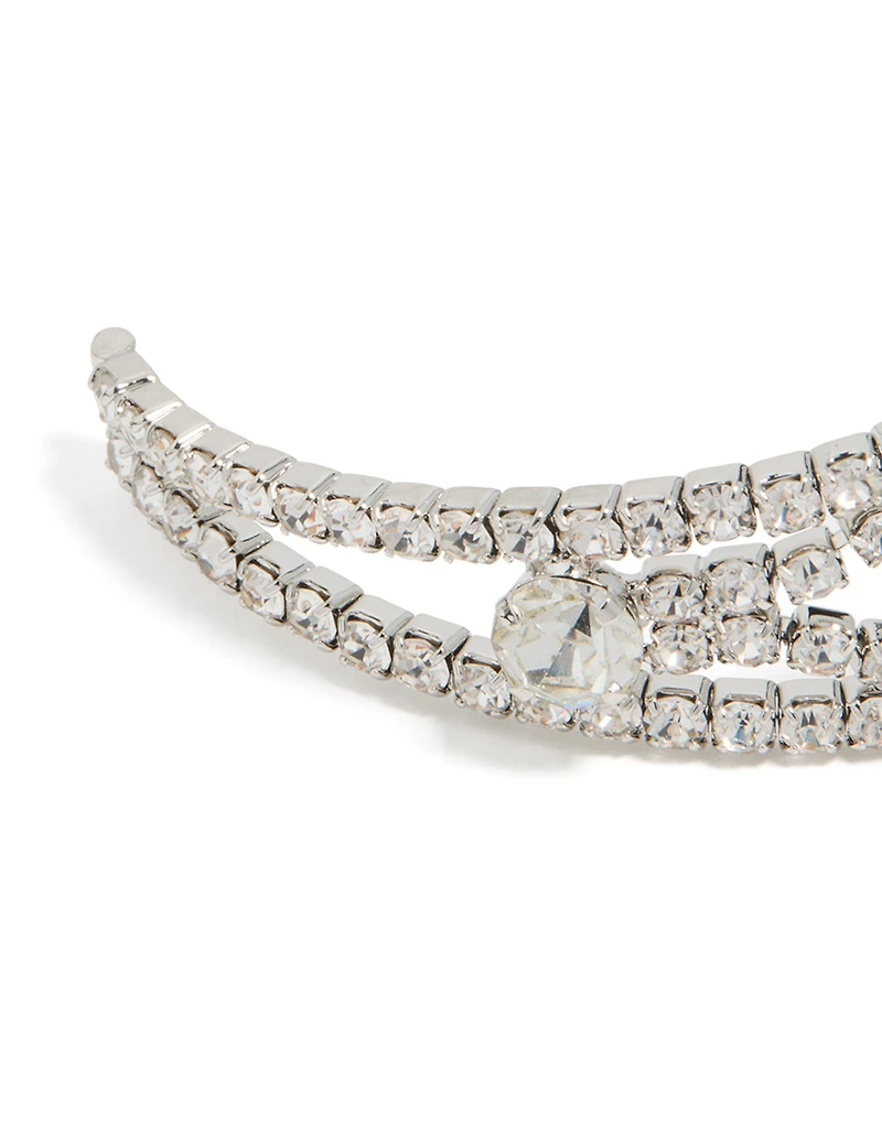 Menotte de poignet élégante Silver Diamantes