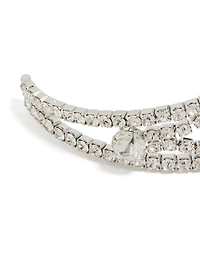 Menotte de poignet élégante Silver Diamantes