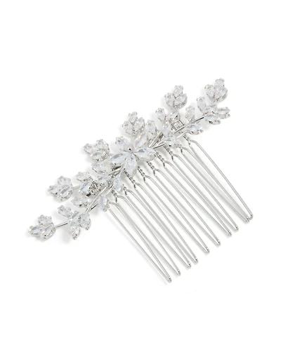Silver Diamante Dainty Peta Hairl Comb