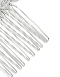 Silver Diamante Dainty Peta Hairl Comb