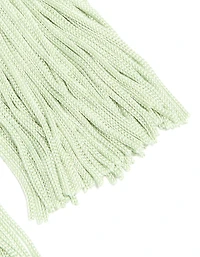 Boucles d’oreilles pendantes en tissu vert clair