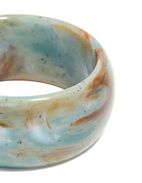 Bracelet acrylique épais marbré bleu clair et brun