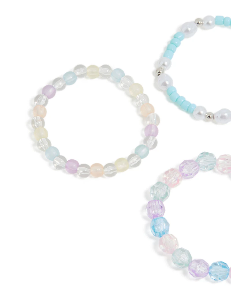 Bracelets extensibles en coquillage perlé pour enfants pack de 5