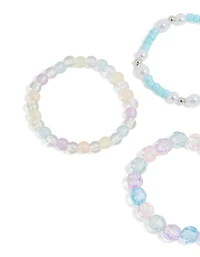 Bracelets extensibles en coquillage perlé pour enfants pack de 5