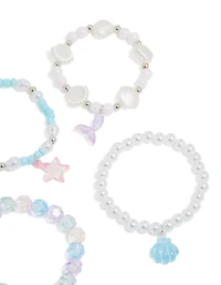Bracelets extensibles en coquillage perlé pour enfants pack de 5