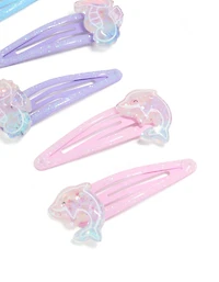 Kids Ocean Glitter Snap Clips 6-Pack