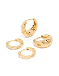 Boucles d’oreilles à clic en acier inoxydable, épaisses en acier inoxydable, épaisses, étanchées, paquets de 2