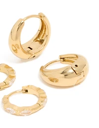 Boucles d’oreilles à clic en acier inoxydable, épaisses en acier inoxydable, épaisses, étanchées, paquets de 2