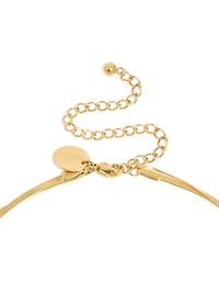 Collier à couches en zircone cubique en acier inoxydable imperméable plaqué or