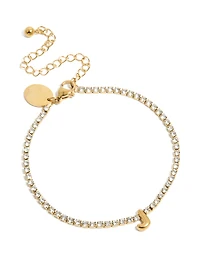 Bracelet de tennis en zircone cubique en acier inoxydable, étanche, plaqué or