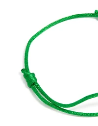Waterproof Gold Plated Stainless Steel & Green Cord Adjustable Bracelet