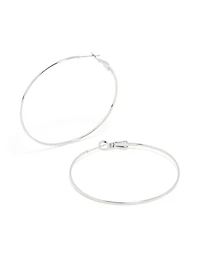 Surgical Steel Fine Hoop Earrings 50 MM