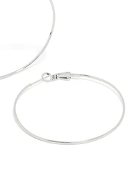Surgical Steel Fine Hoop Earrings 50 MM