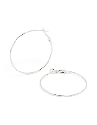 Surgical Steel Fine Hoop Earrings 40 MM