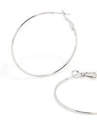 Surgical Steel Fine Hoop Earrings 40 MM
