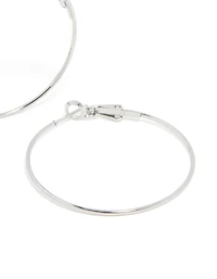 Surgical Steel Fine Hoop Earrings 40 MM