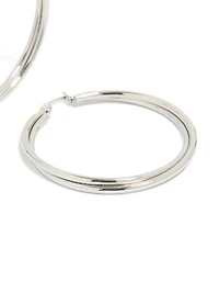Surgical Steel Crossover Hoop Earrings 40 MM