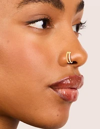 Gold Plated Surgical Steel Cubic Zirconia & Simple  Nose Rings 2-Pack