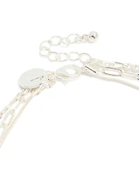 Silver Smooth Chain Anklet & Toe Rings Pack