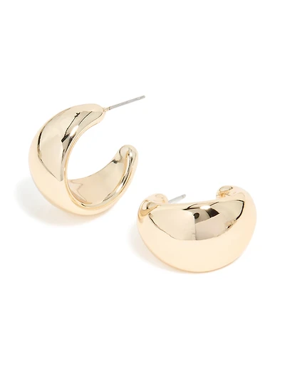 Boucles d’oreilles en cerceau à bulles dorées épaisses